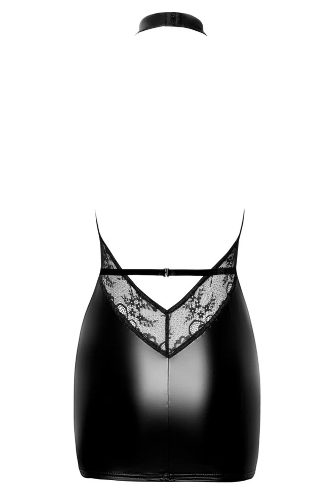 Noir Handmade Wetlook Lace Party Dress (XL) - Image 7