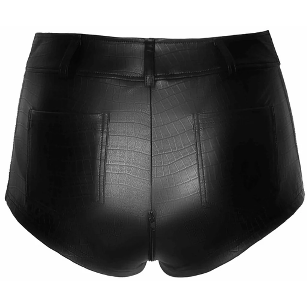 Noir Handmade Wild Crocodile Wetlook Shorts - Image 6