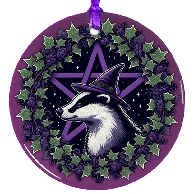 Oakhart Badger Christmas Ornament - Image 2