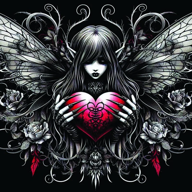Oakhart Gothic Heart Valentine Card - Image 2