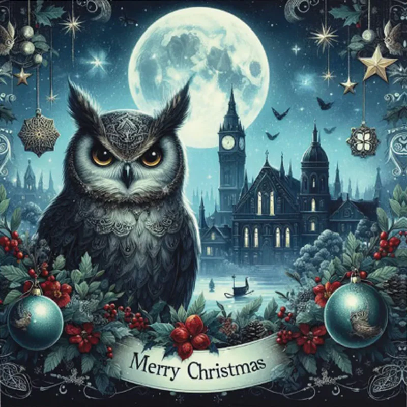 Oakhart Owl Christmas Card - Image 2