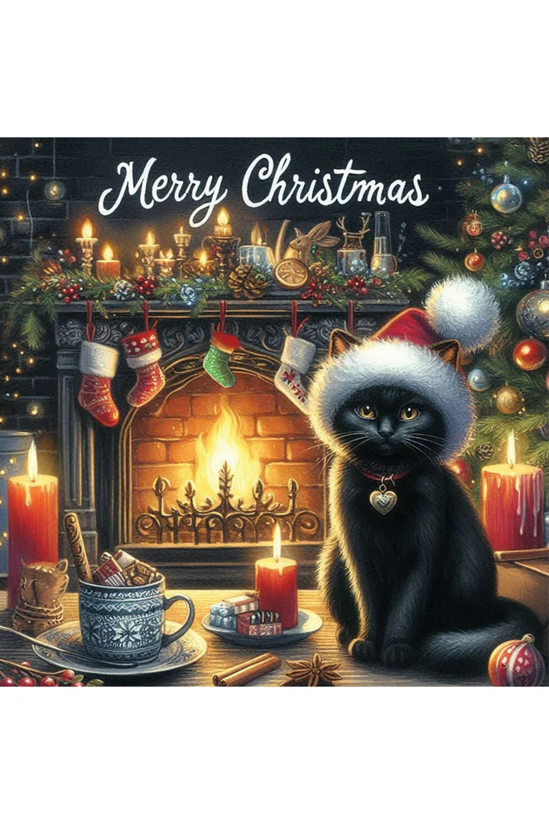 Oakhart Purr-fectly Wonderful Christmas Card