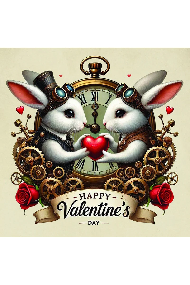 Oakhart Rabbit Valentine Card