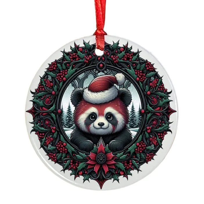 Oakhart Red Panda Santa Christmas Ornament - Image 2
