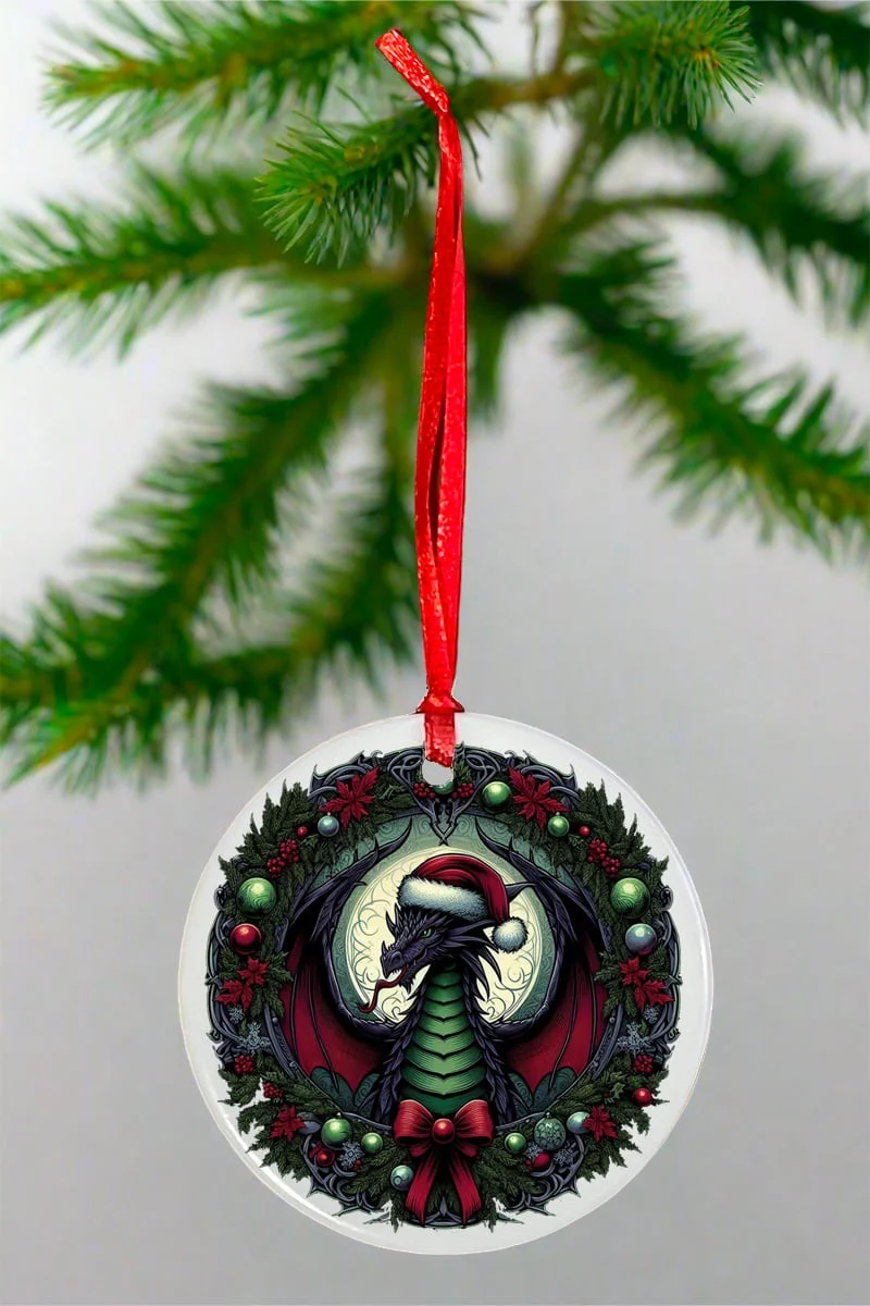 Oakhart Santa Dragon Christmas Ornament 4 - Image 3