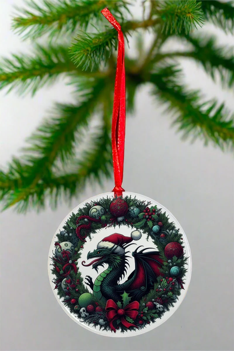 Oakhart Santa Dragon Christmas Ornament 3 - Image 3
