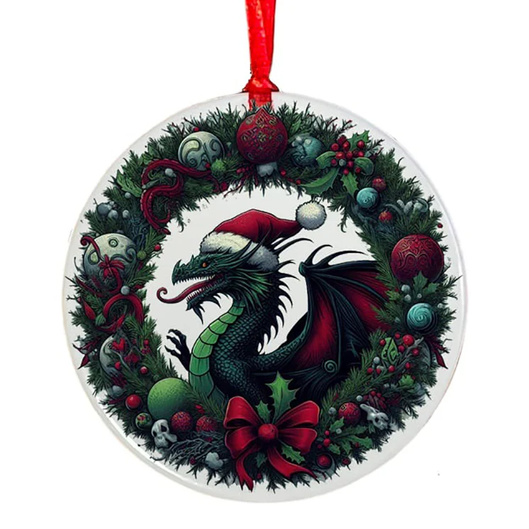 Oakhart Santa Dragon Christmas Ornament 3 - Image 4
