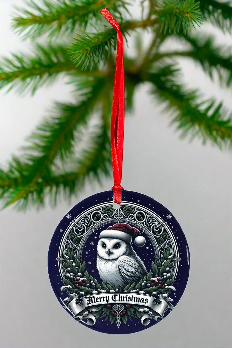 Oakhart Santa Owl 2 Christmas Ornament - Image 3