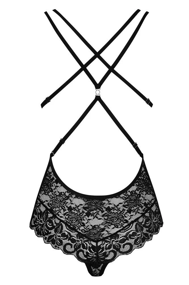 Obsessive Black Lace Teddy - Image 9