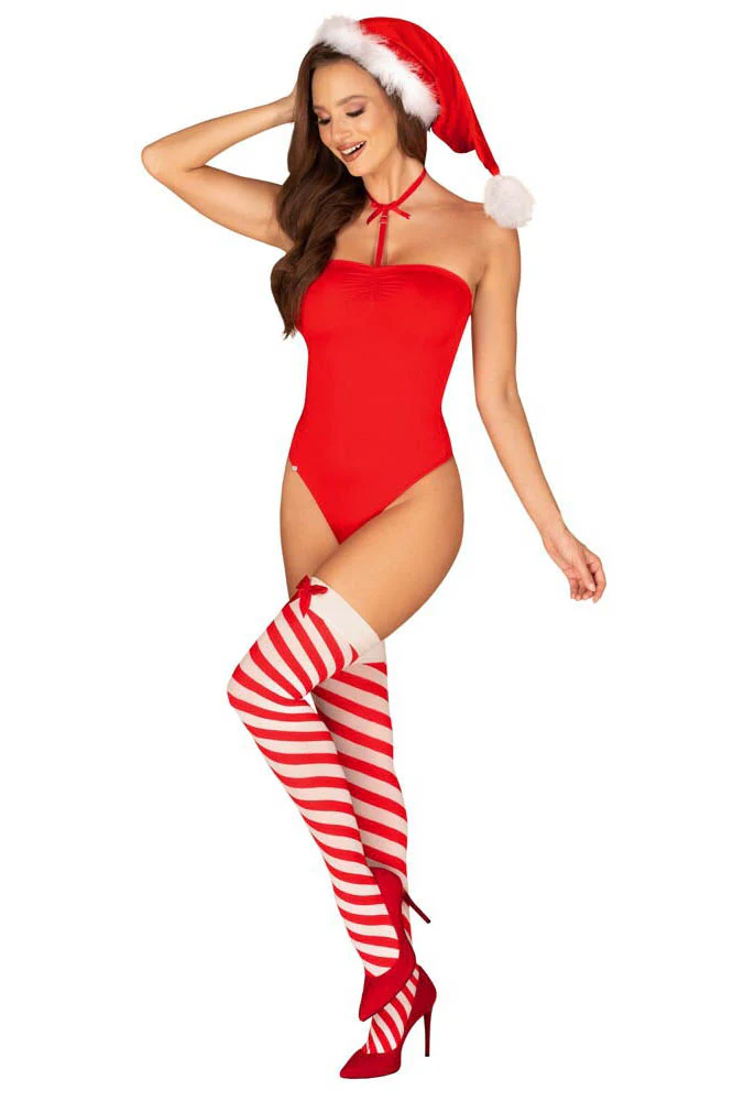Obsessive Kissmas 3-piece Christmas Lingerie Set - Image 4