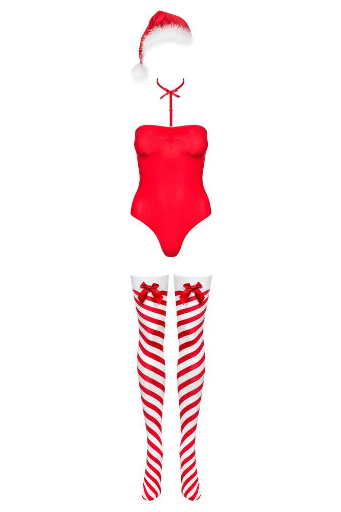 Obsessive Kissmas 3-piece Christmas Lingerie Set - Image 8