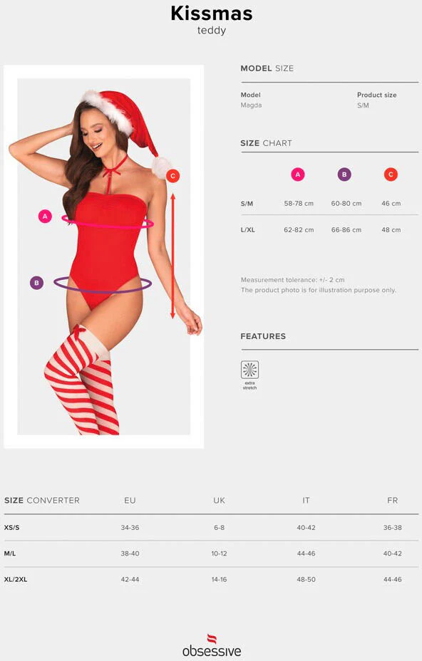 Obsessive Kissmas 3-piece Christmas Lingerie Set - Image 9
