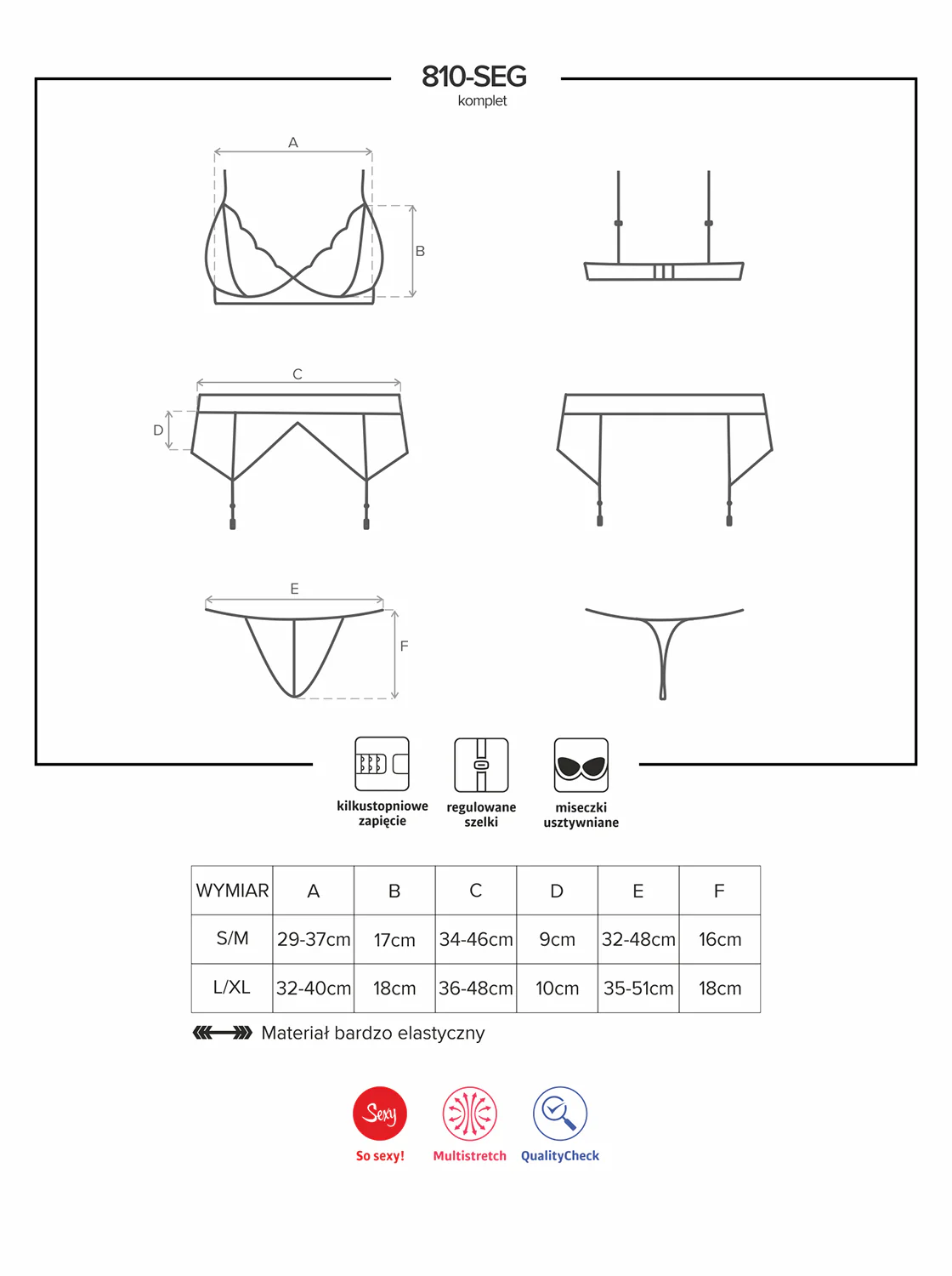Obsessive White Lingerie Set (L/XL) - Image 10