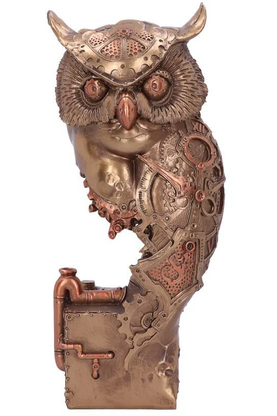 Ohm Owl Steampunk Owl Figurine - Image 5