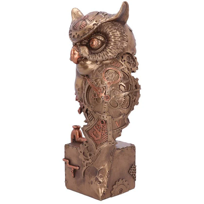 Ohm Owl Steampunk Owl Figurine - Image 6