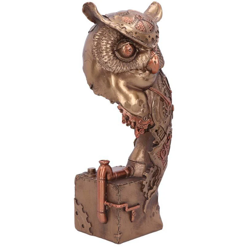 Ohm Owl Steampunk Owl Figurine - Image 7