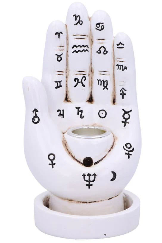 Palmistry Backflow Incense Burner White