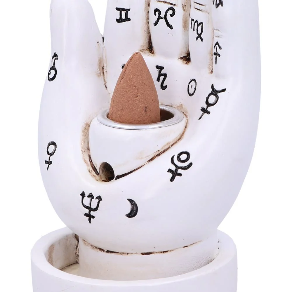 Palmistry Backflow Incense Burner White - Image 3