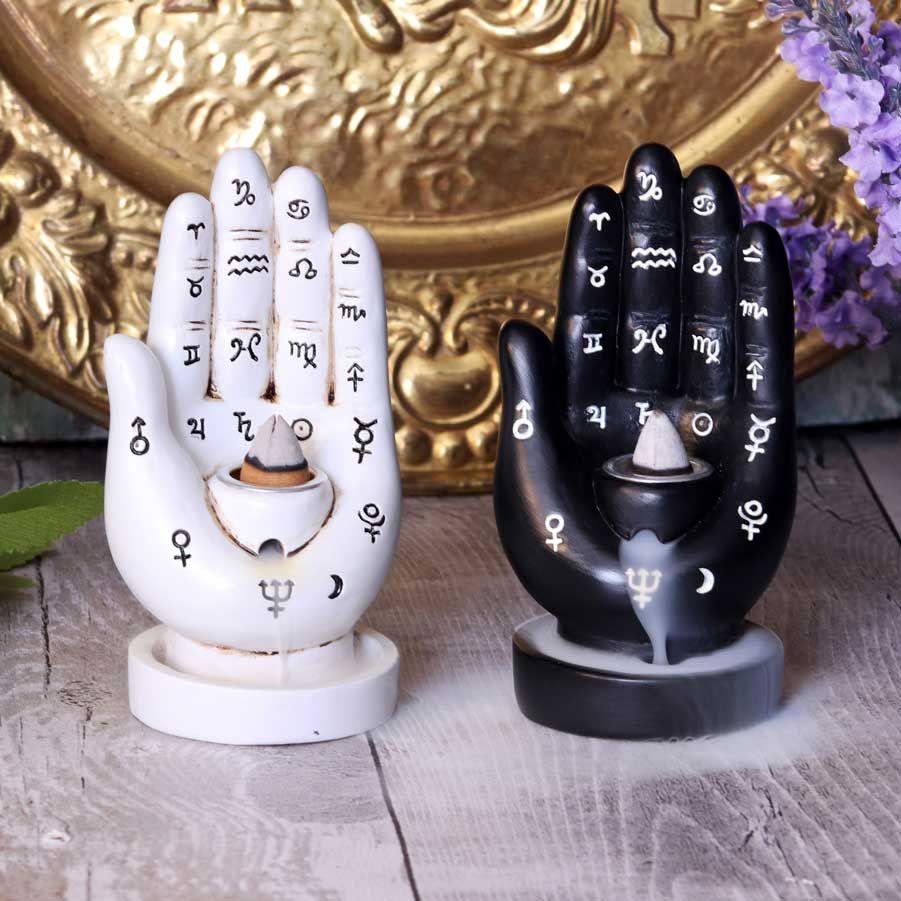 Palmistry Backflow Incense Burner White - Image 4