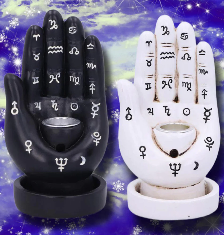 Palmistry Backflow Incense Burner White - Image 5