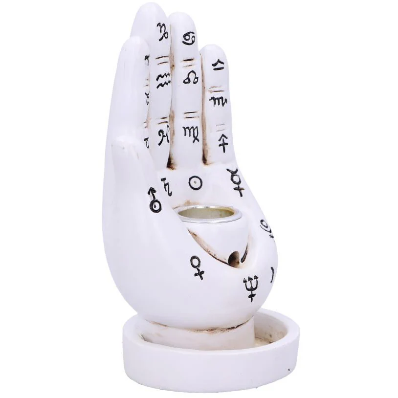 Palmistry Backflow Incense Burner White - Image 8
