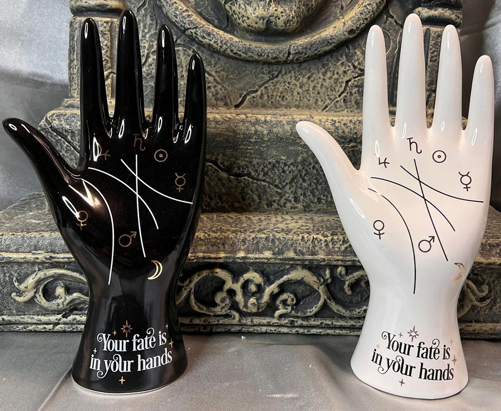 Palmistry Hand Black Ceramic - Image 2