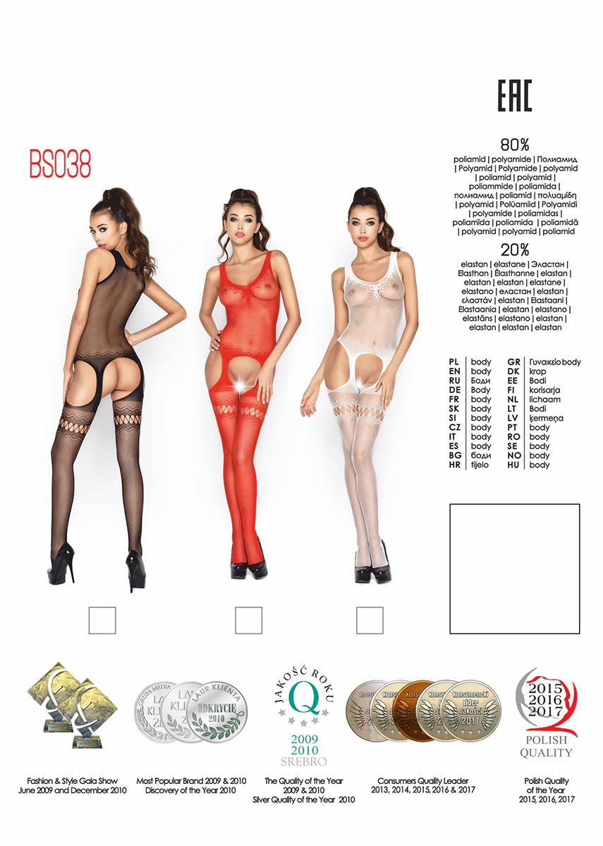 Passion BS038 Bodystocking White - Image 6