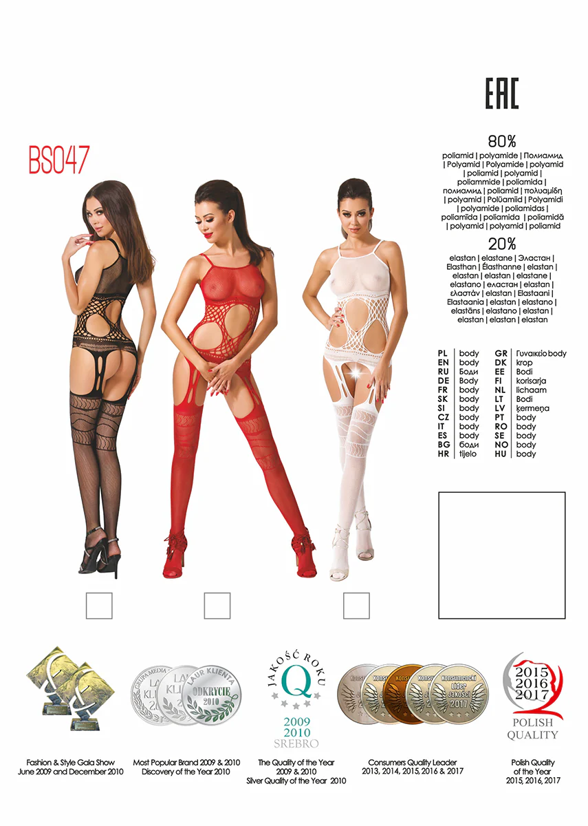 Passion BS047 Bodystocking Red - Image 3