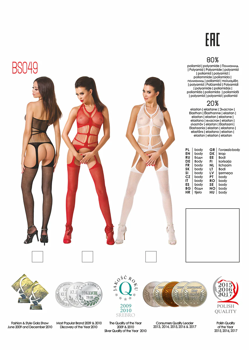 Passion BS049 Bodystocking White - Image 3