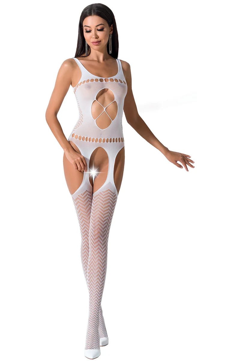 Passion BS057 Bodystocking White - Image 4
