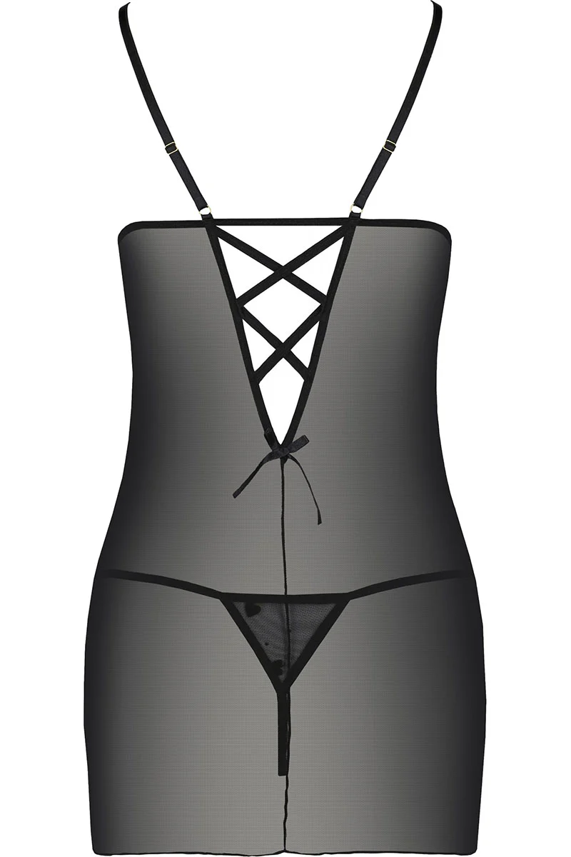 Passion Lovelia Chemise Black (L/XL, 2XL/3XL) - Image 7