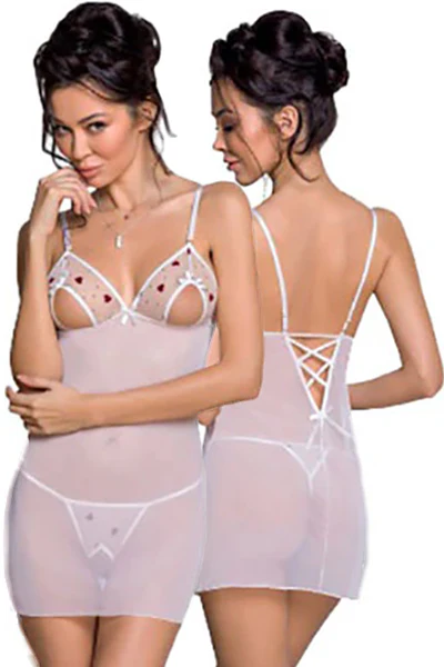 Passion Lovelia Chemise White (S/M, 2XL/3XL)