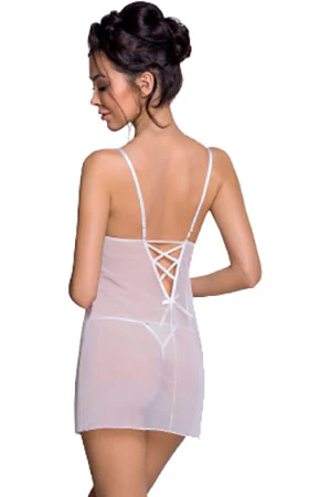 Passion Lovelia Chemise White (S/M, 2XL/3XL) - Image 6