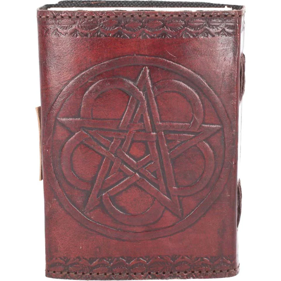 Pentagram Leather Embossed Journal with Lock - Image 4