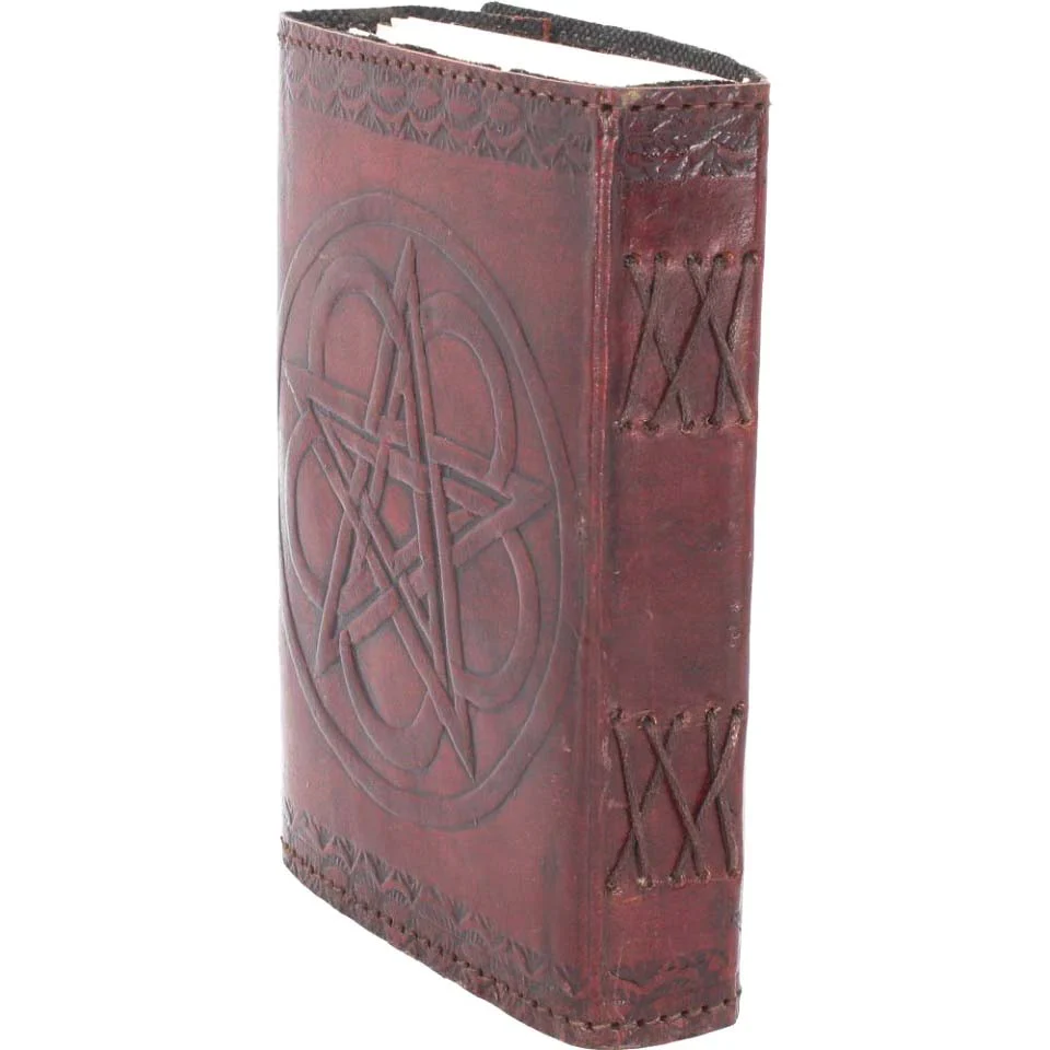Pentagram Leather Embossed Journal with Lock - Image 5