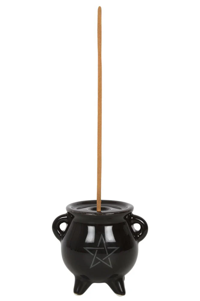 Pentragram Cauldron Ceramic Incense Holder - Image 3