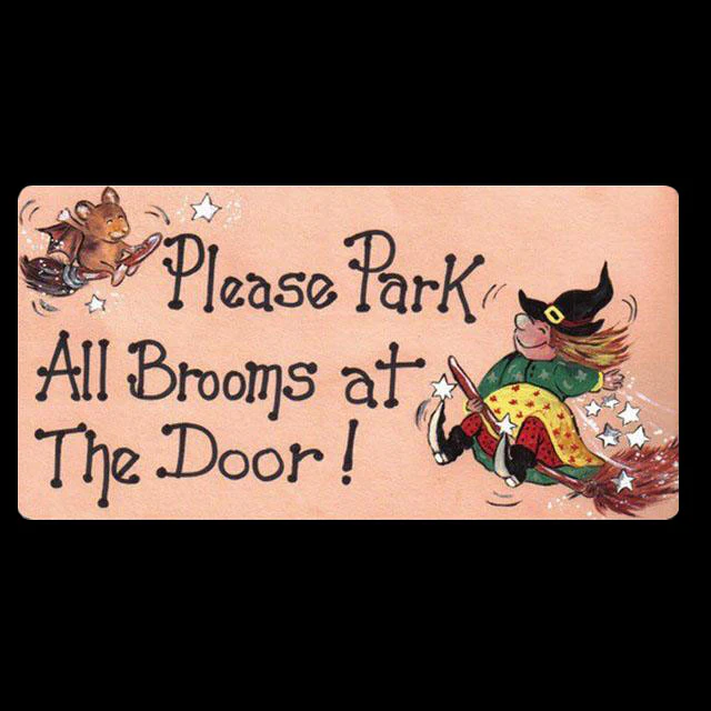 Please Park All Brooms at the Door Smiley Fridge Magnet - Image 4