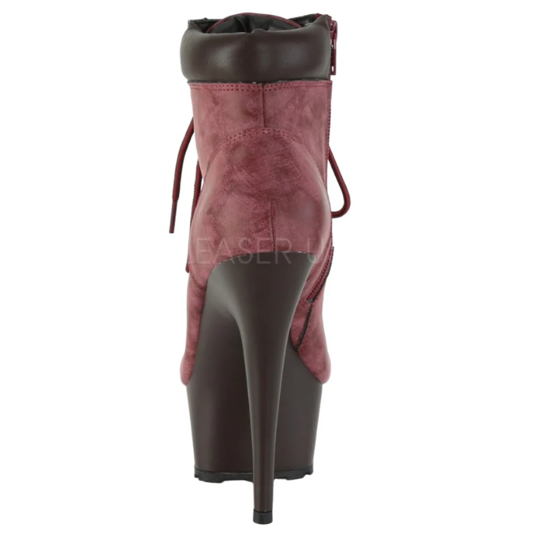 Pleaser DELIGHT 600TL 02 Boots Burgundy (UK5) - Image 5