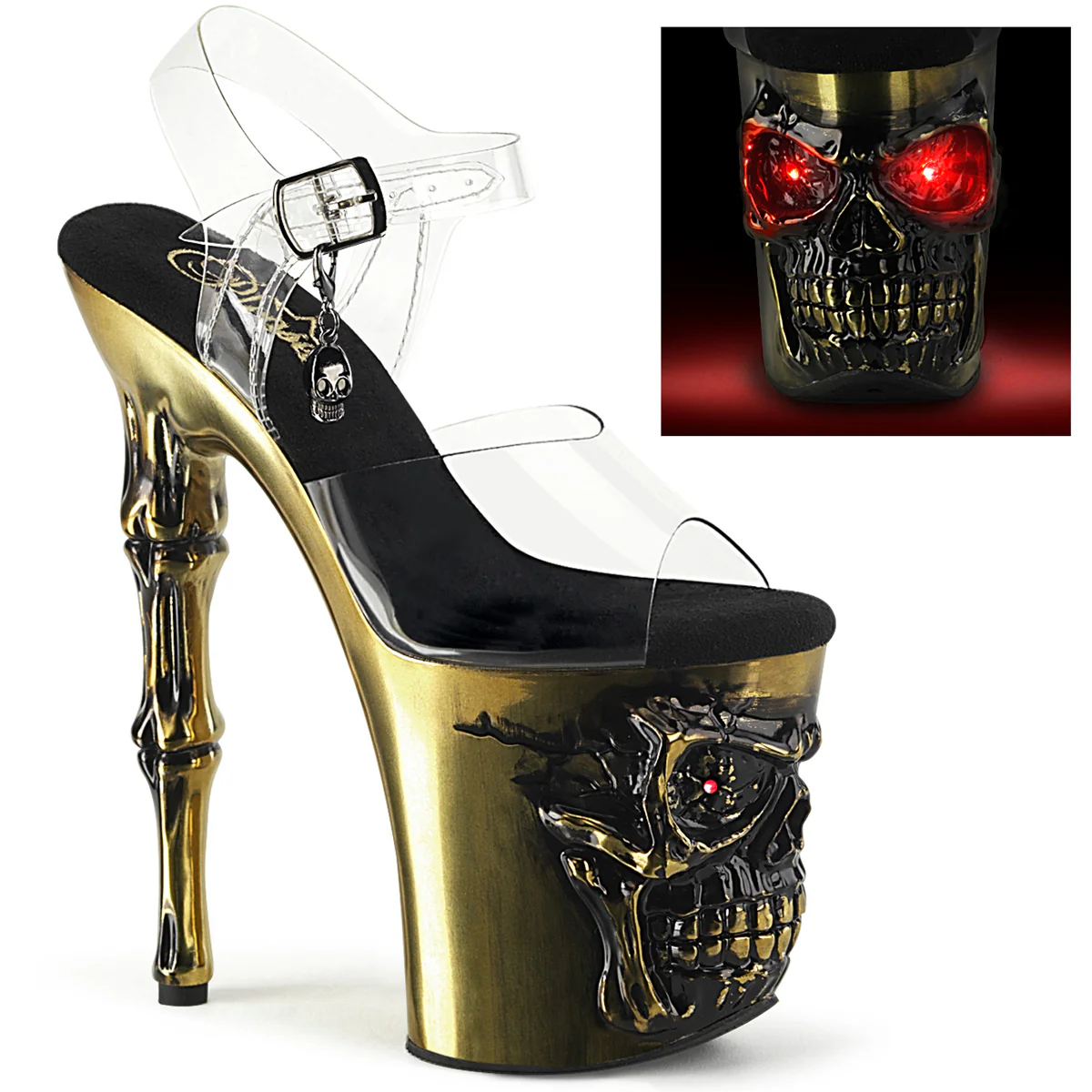 Pleaser Rapture 808-LT Brass Shoes (UK6) - Image 8