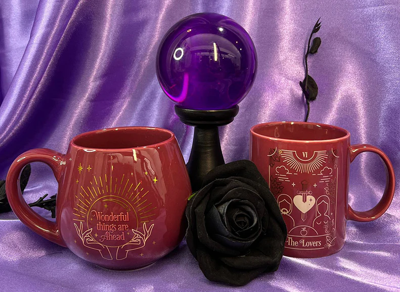 Purple Crystal Ball on Stand Small - Image 2