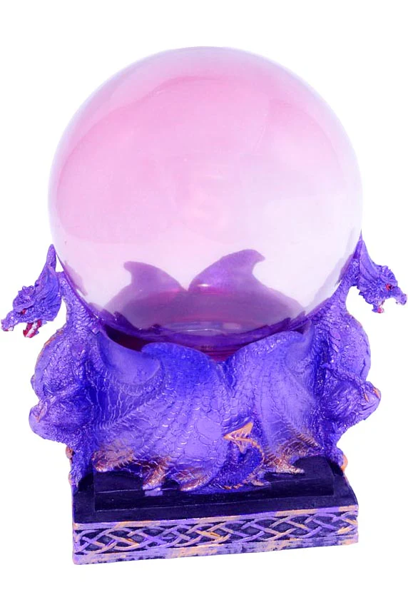 Purple Dragon with LED Glass Ball