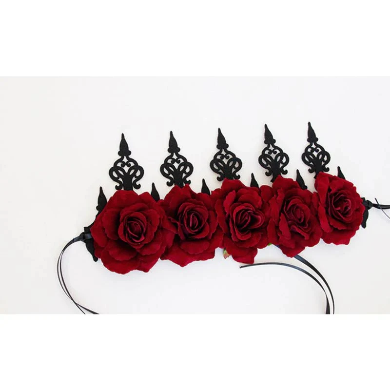 Red Rose Gothic Crown - Image 5