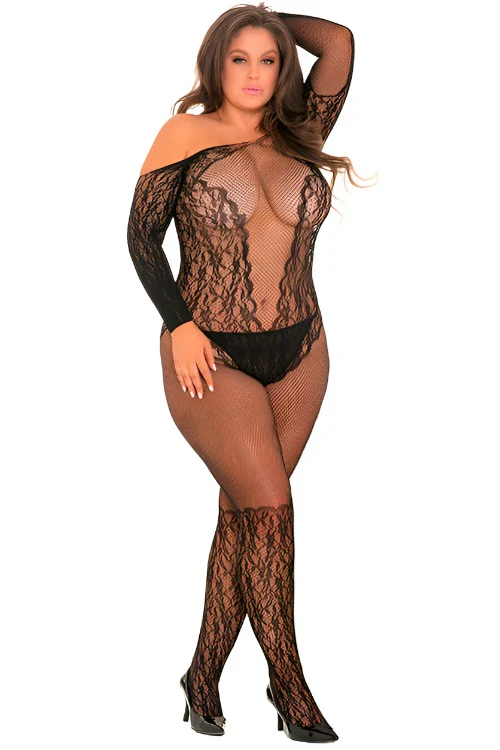 Rene Rofe Make You Melt Plus Size Bodystocking - Image 2