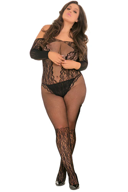 Rene Rofe Make You Melt Plus Size Bodystocking - Image 3