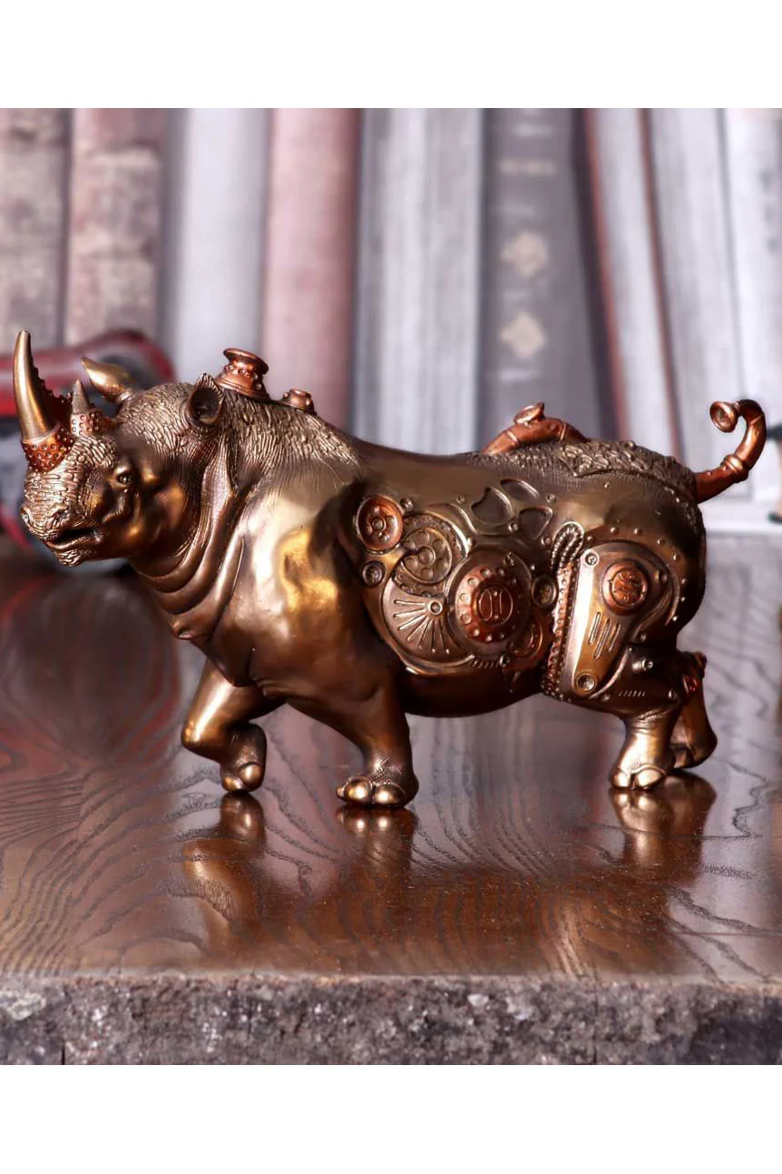 Rhino Refined Steampunk Figurine