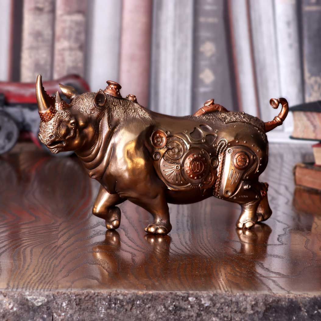 Rhino Refined Steampunk Figurine - Image 8