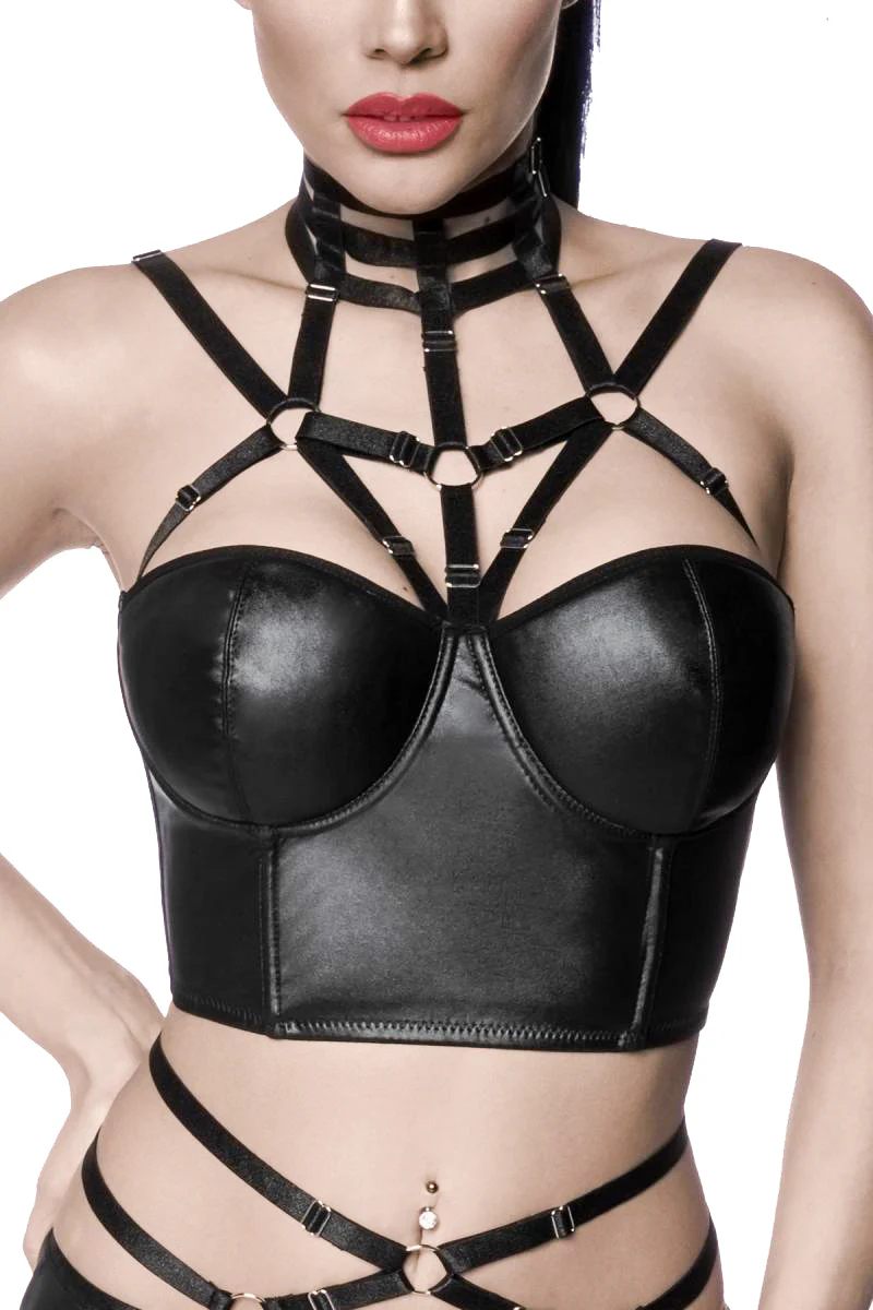 Saresia Wetlook Harness Top (L)