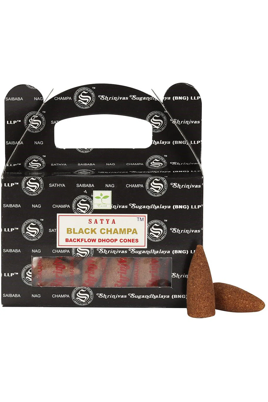 Satya Black Champa Backflow Dhoop Cones