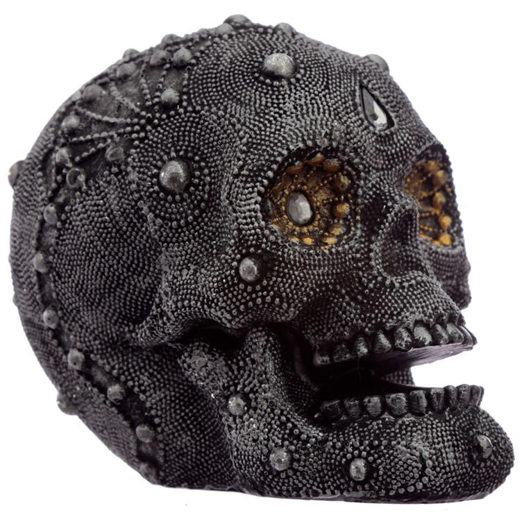 Silver Beaded Skull Head - Image 5