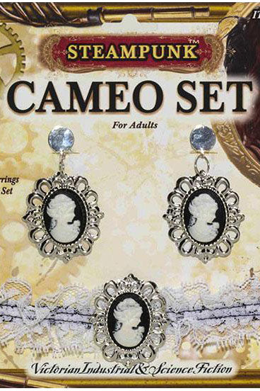 Steam Punk Necklace Set Cameo